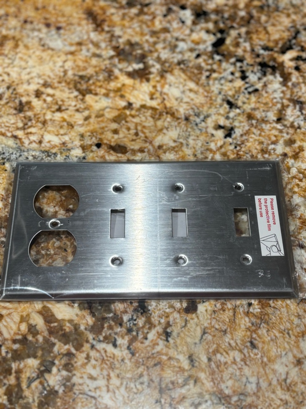 Stainless Steel 3-Gang Outlet and 2 Toggle Switch Cover Plate